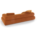 Curved Armrest Sofa Plush Layered Cushions Generous Seating Cozy Lounge