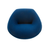 Plush Navy Bean Bag Chair Cozy Ergonomic Stylish Living Room Seating Chair