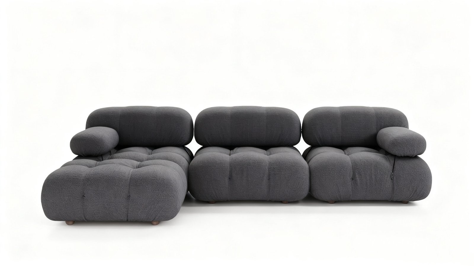 4 Seater Sustainable Iconic Design Modular Sofa with Biodegradable S-Wave Fabric