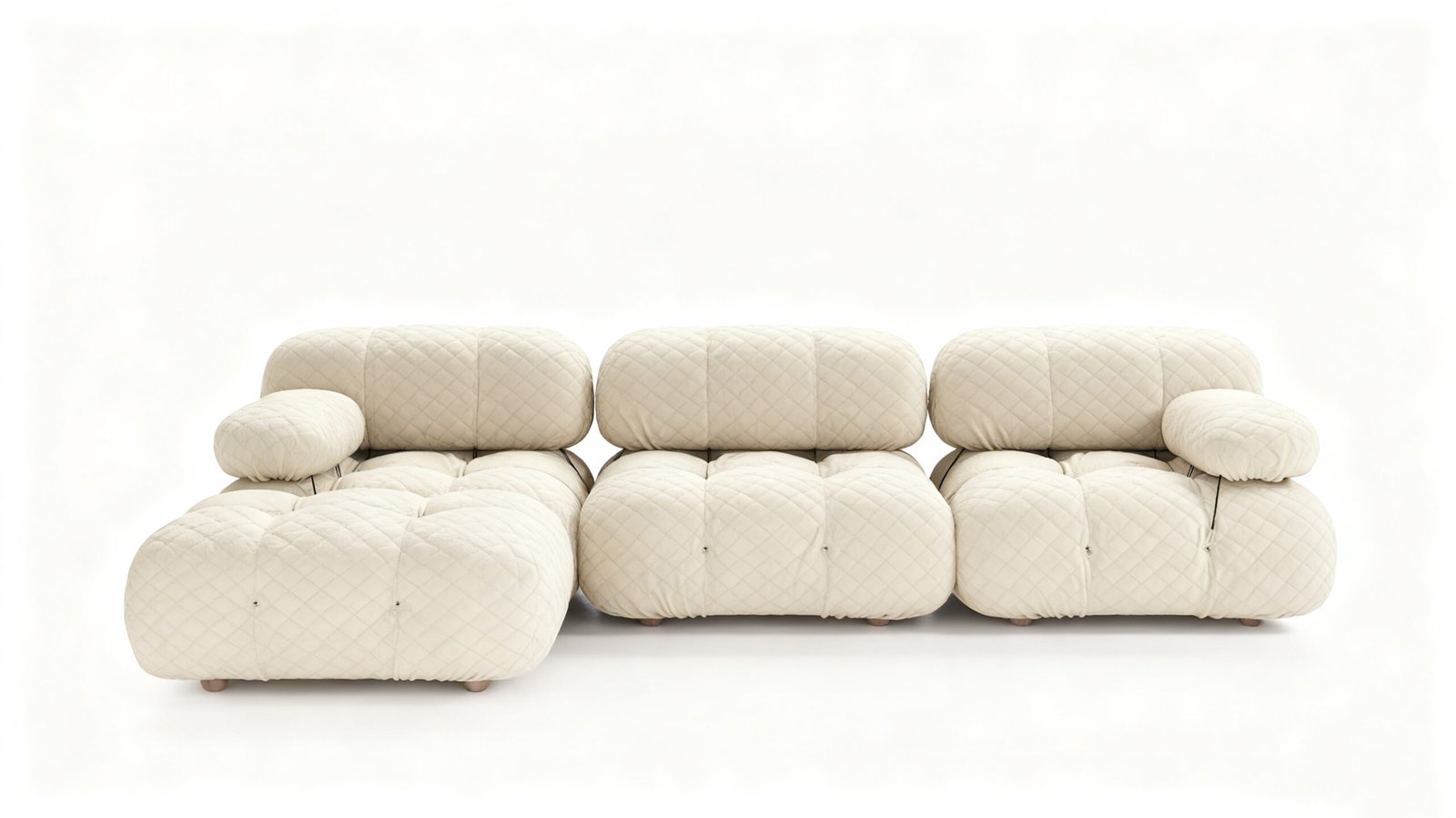 4 Seater Sustainable Iconic Design Modular Sofa with Biodegradable S-Wave Fabric