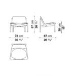 Minimalist Plywood Lounge Chair Light Wood Frame Brown Leather Cushion