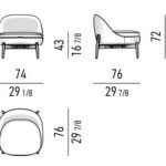 Genuine Leather with Tree-Inspired Legs Green Armchair