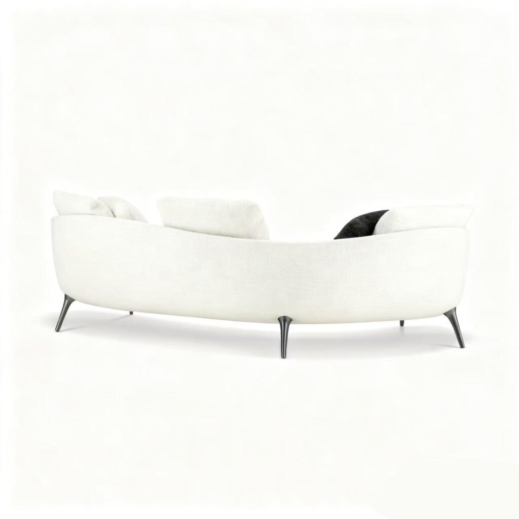 Premium Comfort Sofa with Removable Covers and Elegant Metallic Legs