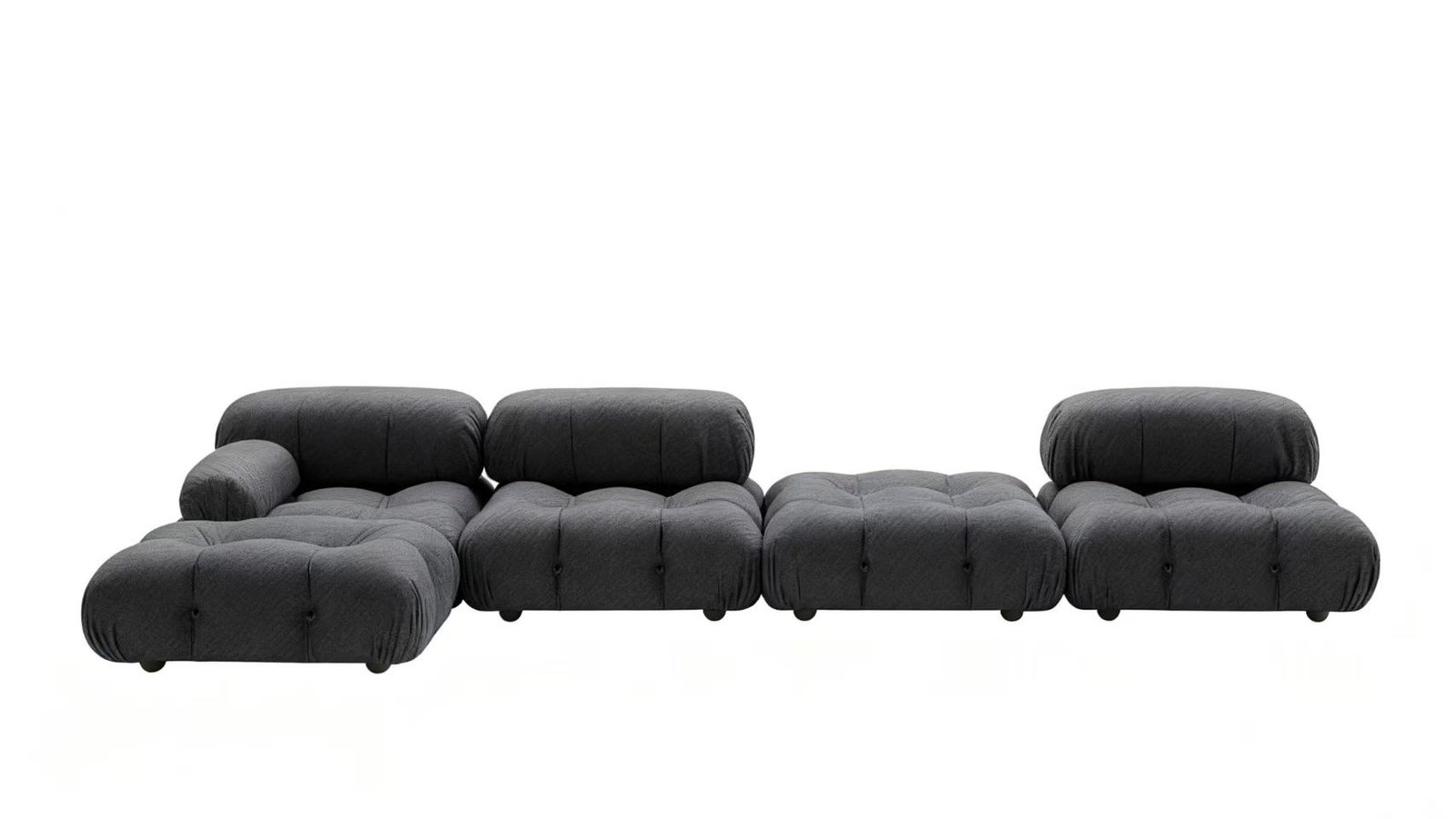 5 Seater Sustainable Iconic Design Modular Sofa with Biodegradable S-Wave Fabric