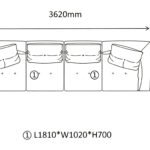 Floating Modular Sofa with Certified Goose Down Cushions and Couture Stitching