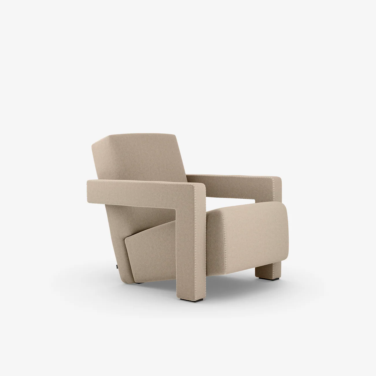 Colorful Stitching and Elastic Band Support Fabric Armchair