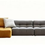 Contemporary Chesterfield Style Modular Sofa with Ottoman