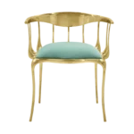 Gold Metal Frame Chair Black Velvet Seat Modern Accent Seating