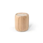 Sculptural Wooden Round Coffee Table & Side Table Set