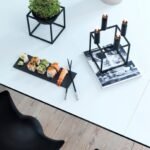 Black Wooden Bar Stool with Gold Metal Footrest