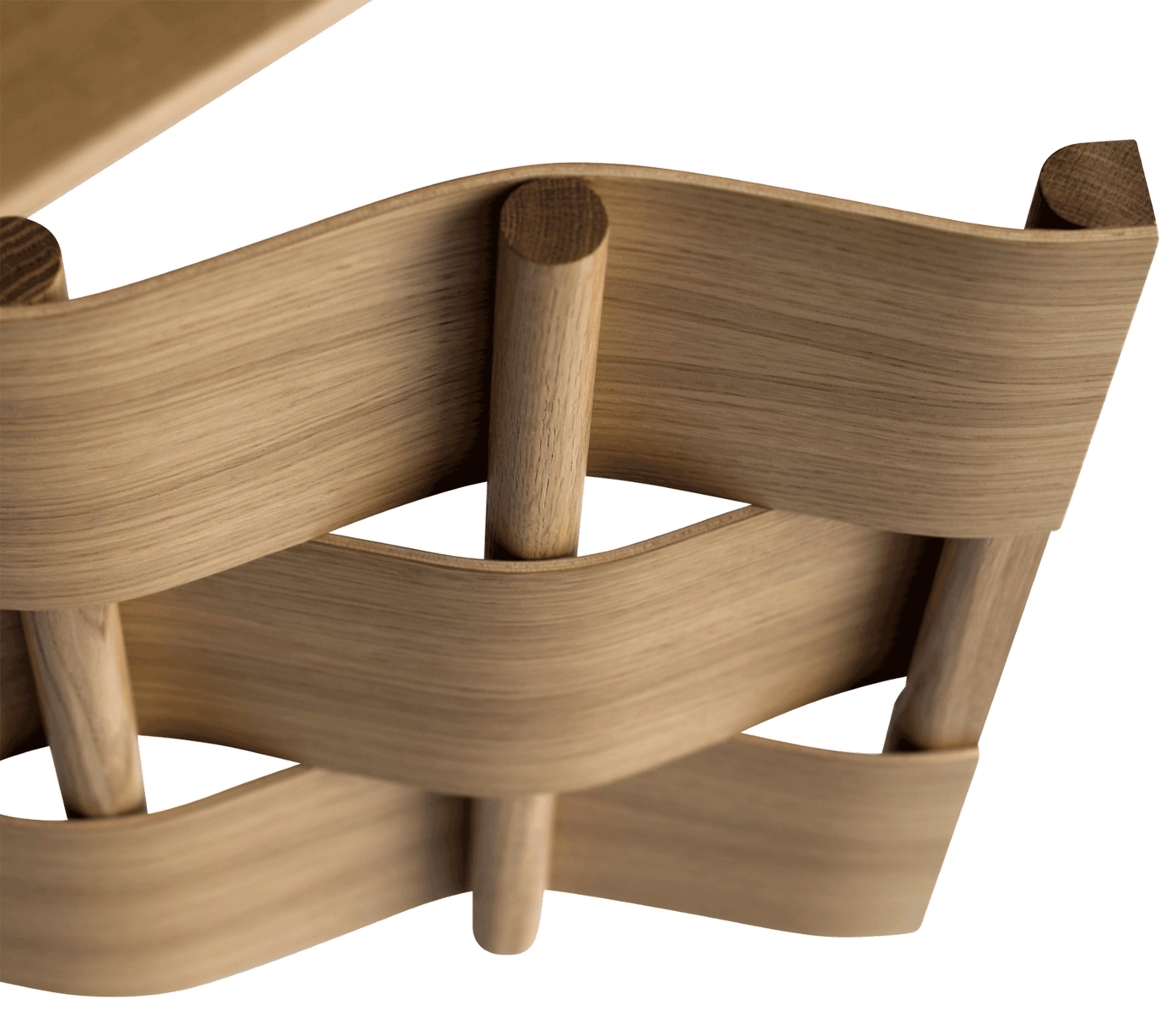 Oak Woven Sideboard Natural Texture Modern Storage Cabinet