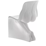 White Glossy Fiberglass Modern Accent Seating