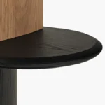 Two Tone Multi Tier Wooden Open Display Shelf with Contrast Panels