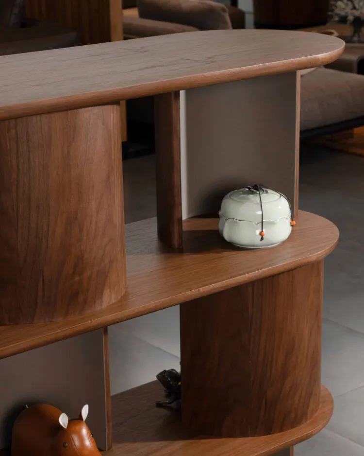 Geometric Open Cube Wooden Display Shelf Bookcase