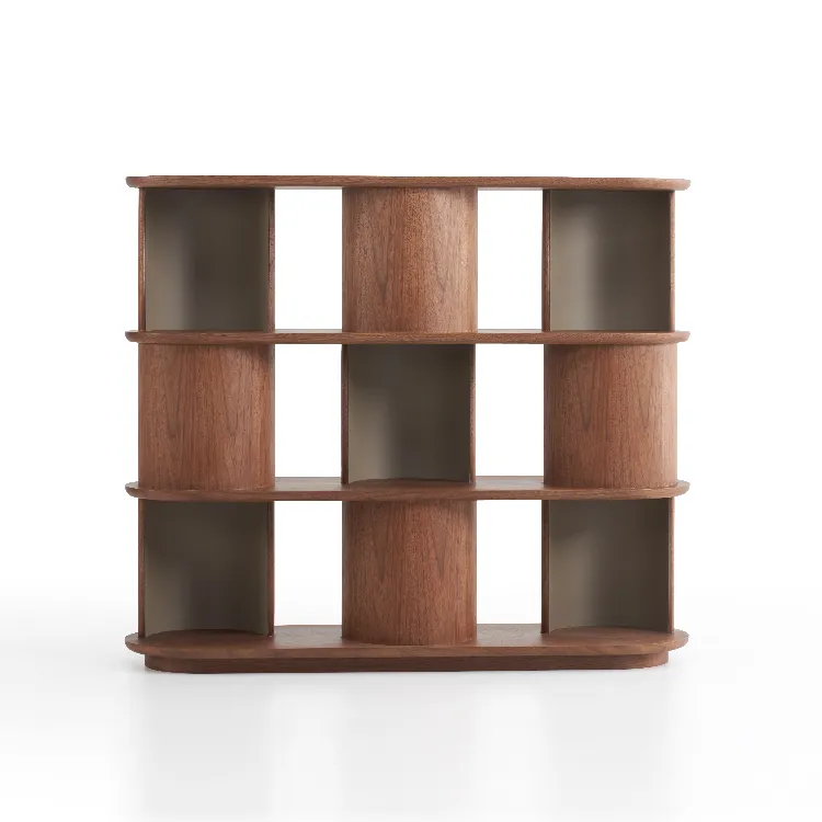 Geometric Open Cube Wooden Display Shelf Bookcase