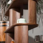 Geometric Open Cube Wooden Display Shelf Bookcase