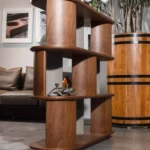 Geometric Open Cube Wooden Display Shelf Bookcase