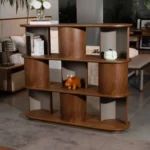 Geometric Open Cube Wooden Display Shelf Bookcase