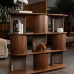 Geometric Open Cube Wooden Display Shelf Bookcase
