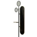 Modern Coat Stand with Full Length Silver Mirror and Storage Shelf
