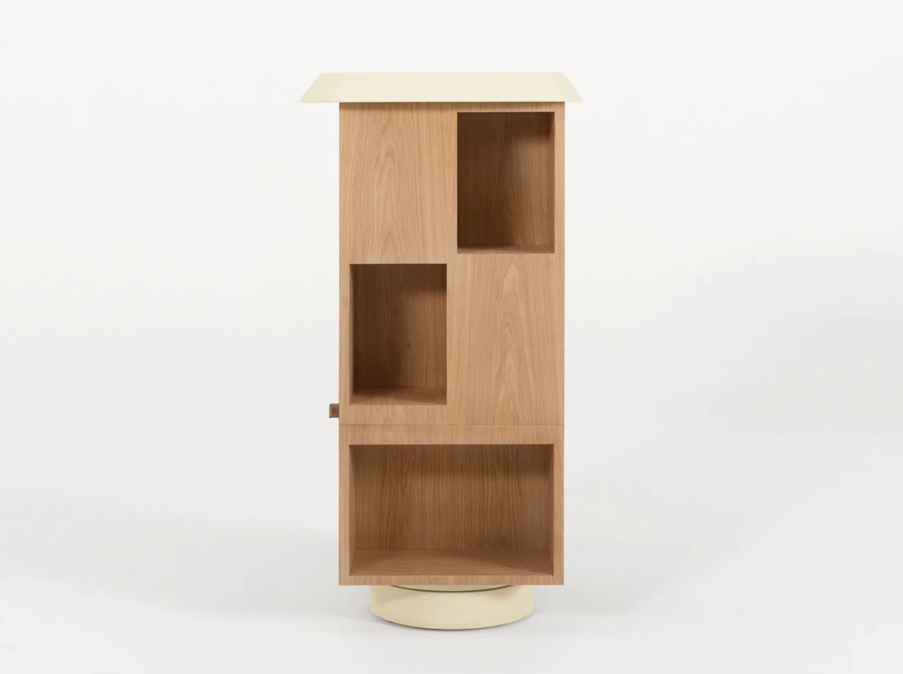 Modern Minimalist Open Shelf Wooden Accent Cabinet