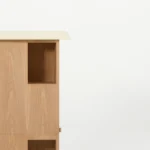 Modern Minimalist Open Shelf Wooden Accent Cabinet