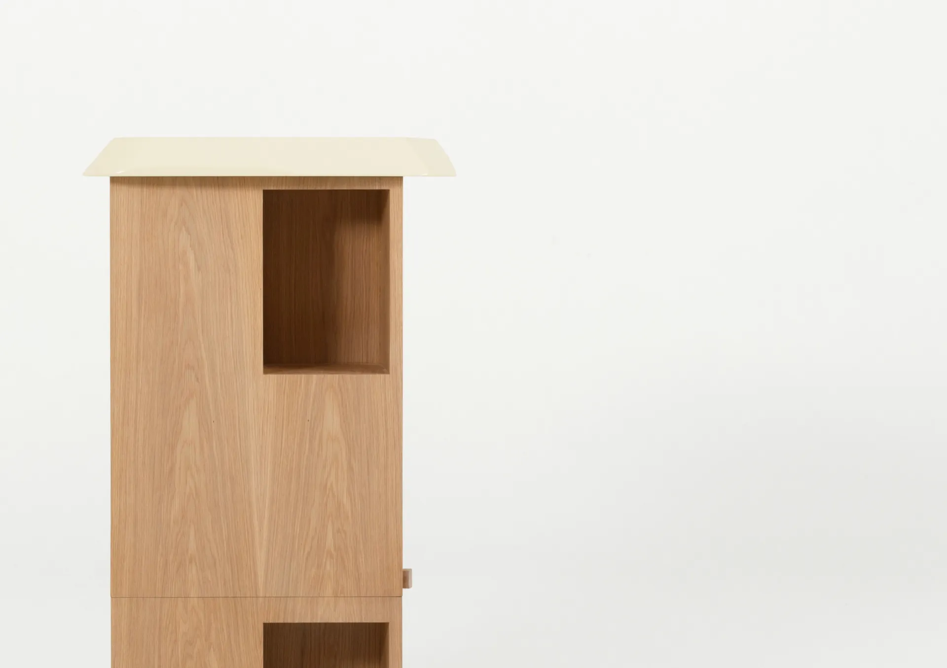Modern Minimalist Open Shelf Wooden Accent Cabinet