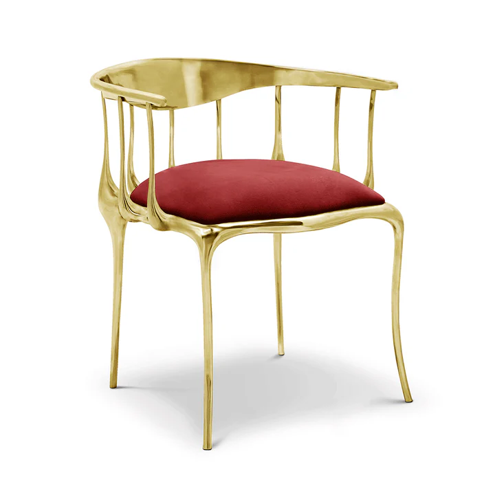 Gold Metal Frame Chair Black Velvet Seat Modern Accent Seating