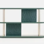 Three Tier Cream Textured Panel Metal Frame Open Display Shelf