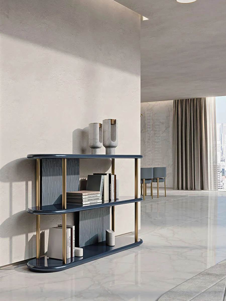 Three Tier Cream Textured Panel Metal Frame Open Display Shelf