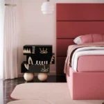 Mid-Century Modern Nighstand Bedside Table Contemporary Design Black Wood