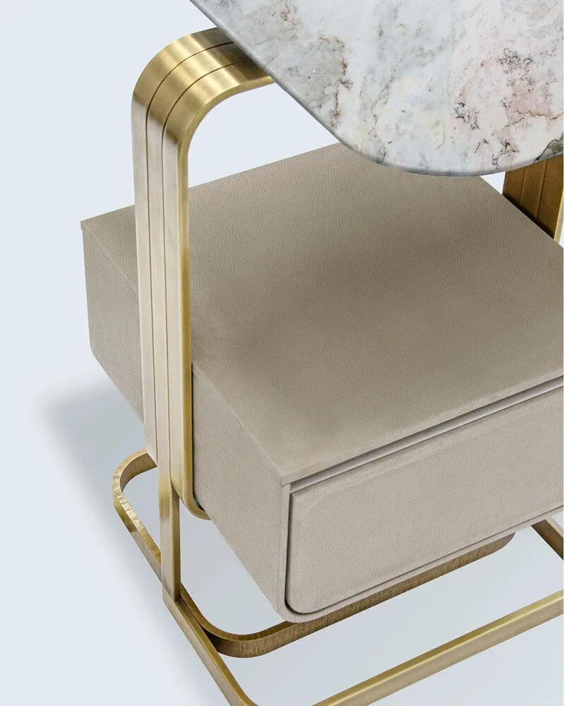 Marble Top Vanity Set with Full Length Mirror and Gold Frame
