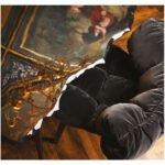 Emerald Velvet Puffy Chair Black Wood Frame Modern Accent Seating