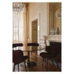 Emerald Velvet Puffy Chair Black Wood Frame Modern Accent Seating