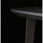 Walnut and Leather Top Vanity Desk with Asymmetrical Mirror