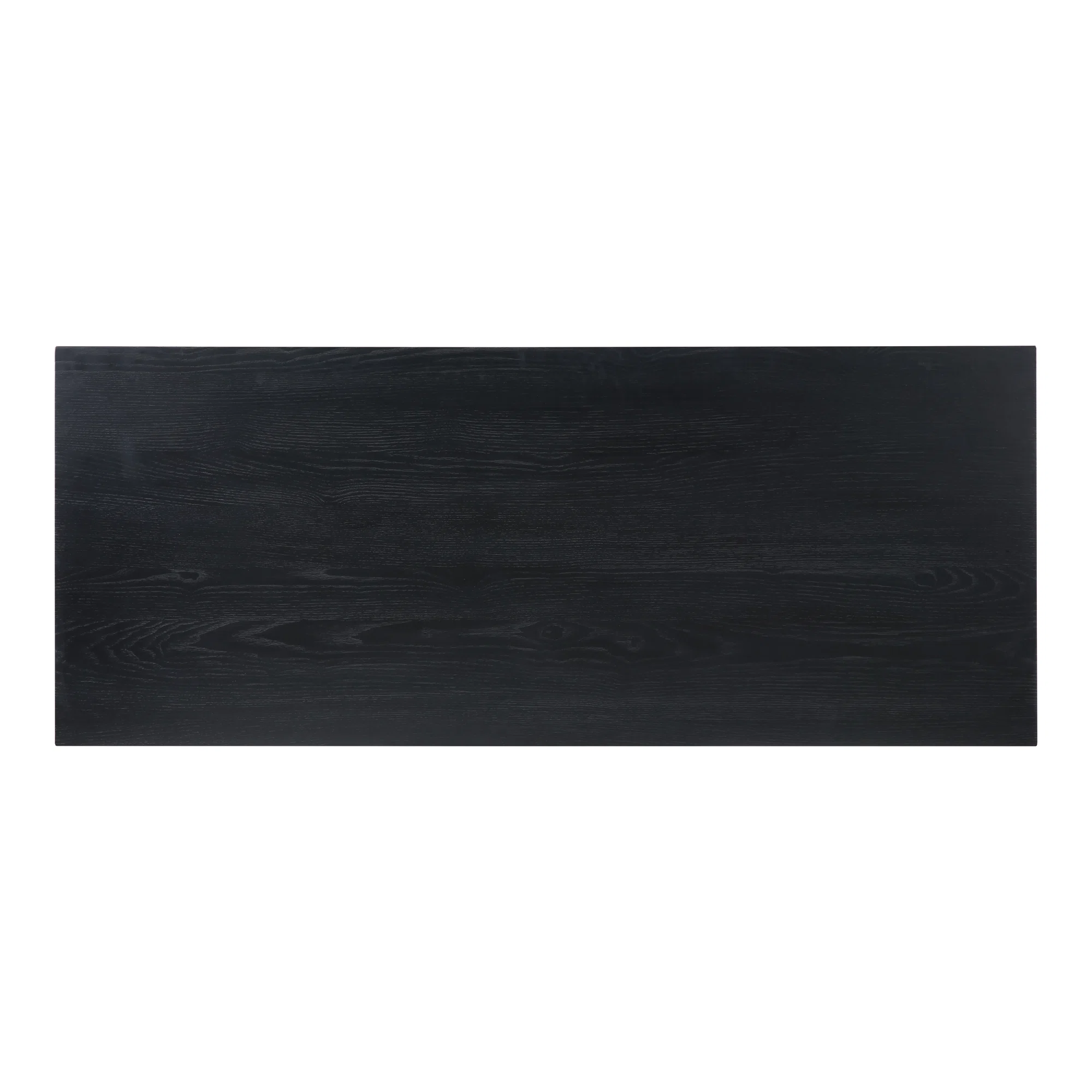 Modern Black Two Tier Office Desk with Metal Frame