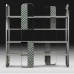Modern Geometric Metal Bookshelf Open Display Shelf