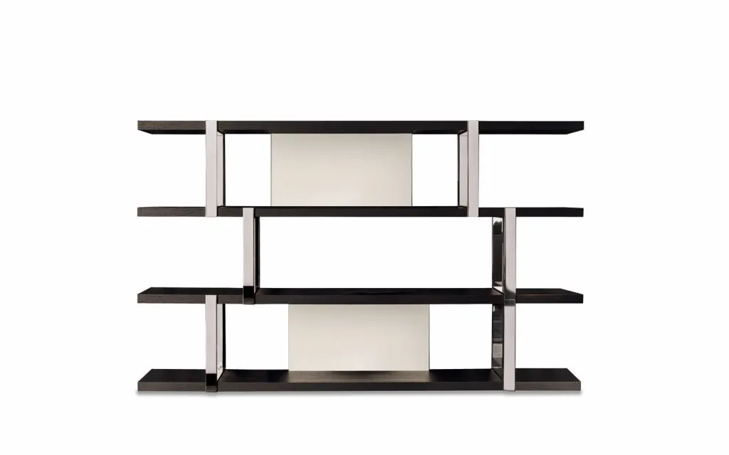Modern Multi Tier Metal Frame Open Display Bookcase with Panels