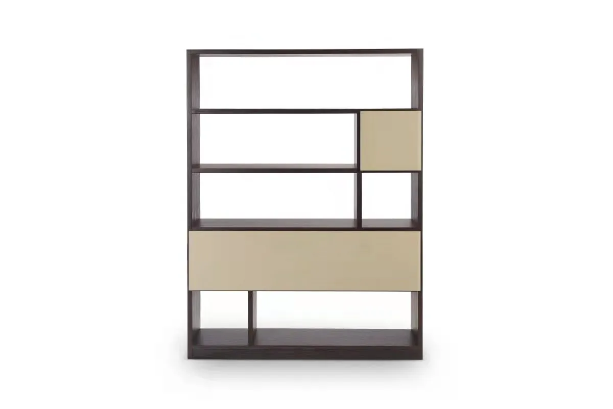Modern Multi Tier Wooden Metal Display Shelf Freestanding Bookcase
