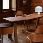 Modern Solid Wood Dining Table with Tapered Legs