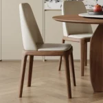 Natural Wood Round Dining Table with Rotating Lazy Susan