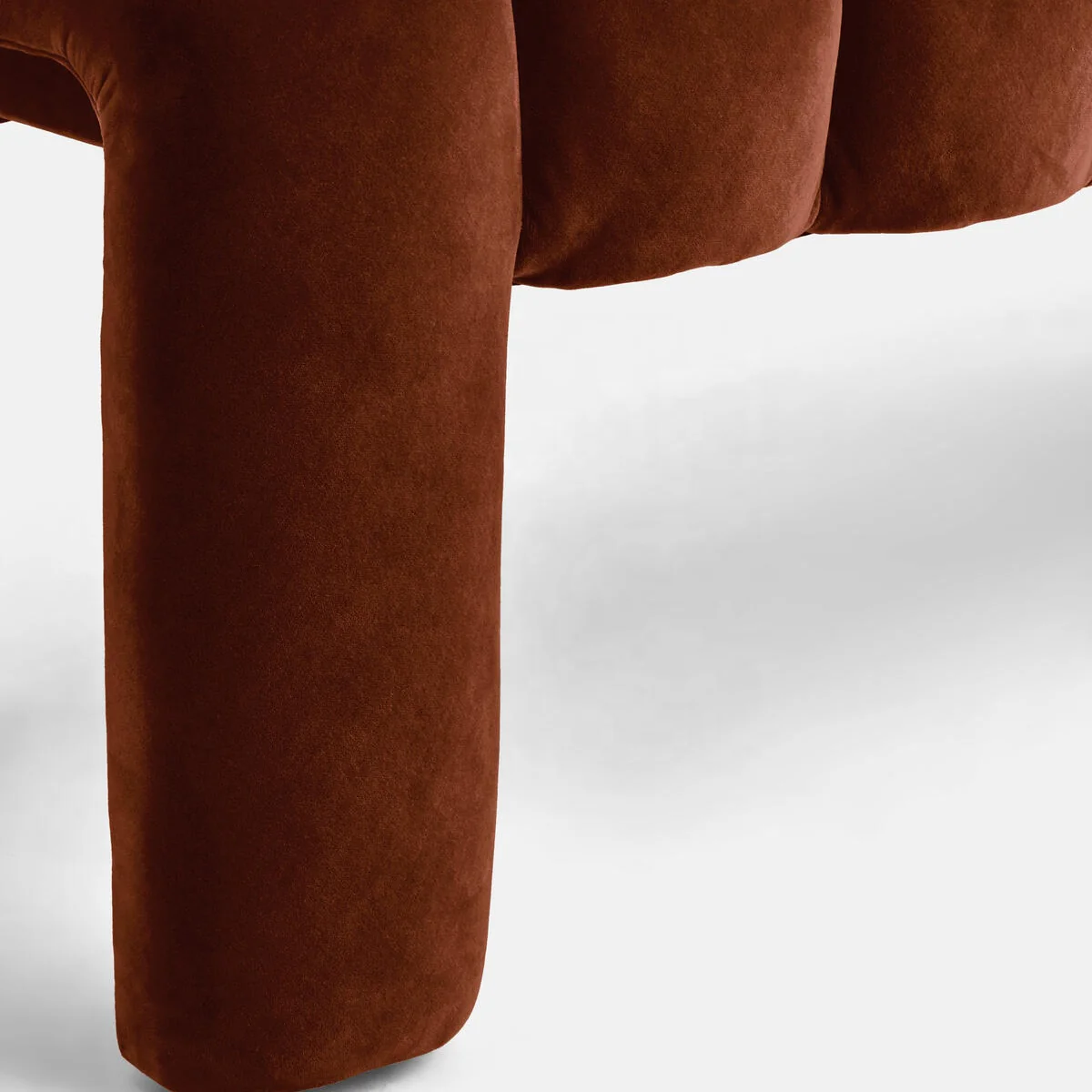 Modern Contemporary Ribbed Velvet Bench for Entryway Living Room
