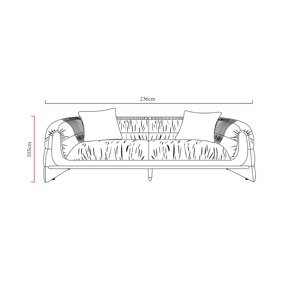 Teal Velvet Four Seater Sofa with Gold Metal Base