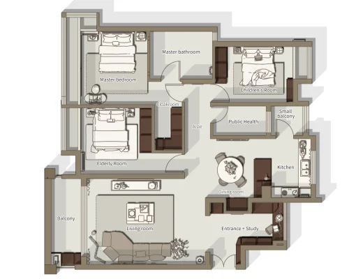 Residence Interior Design-floor plan